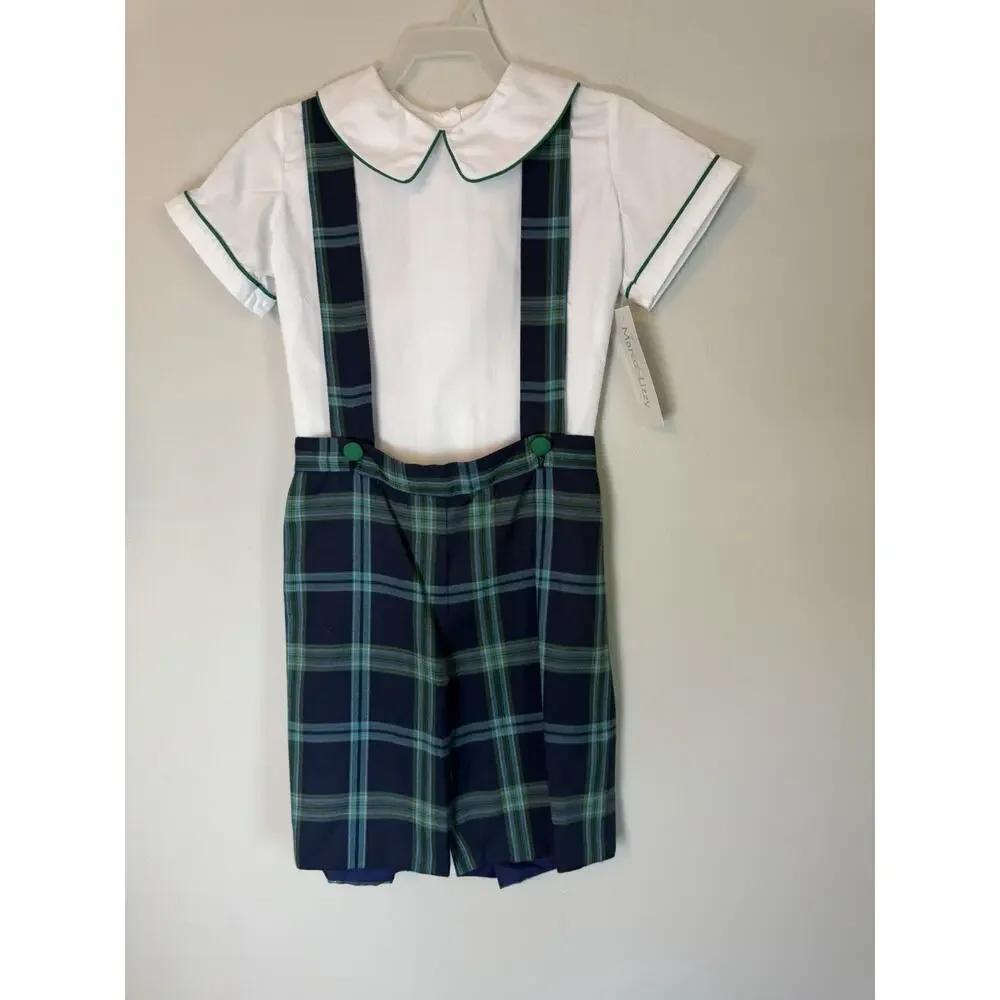 Marco & Lizzy Holiday Plaid Short Set 2 Pieces Boys Sz 4T NWT